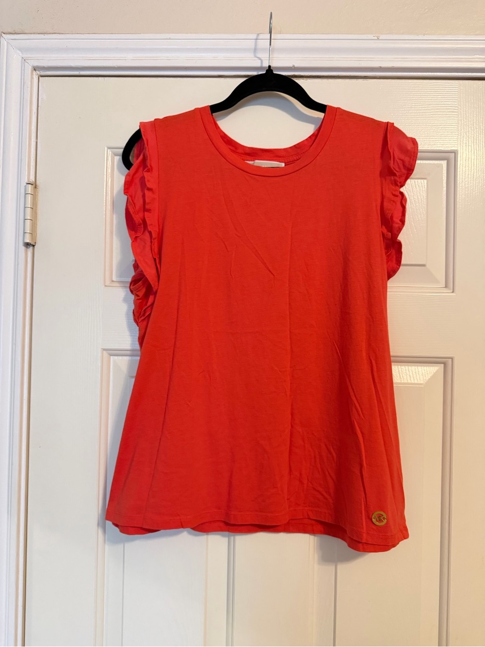 Michael Kors Coral Ruffle-Sleeve Tank